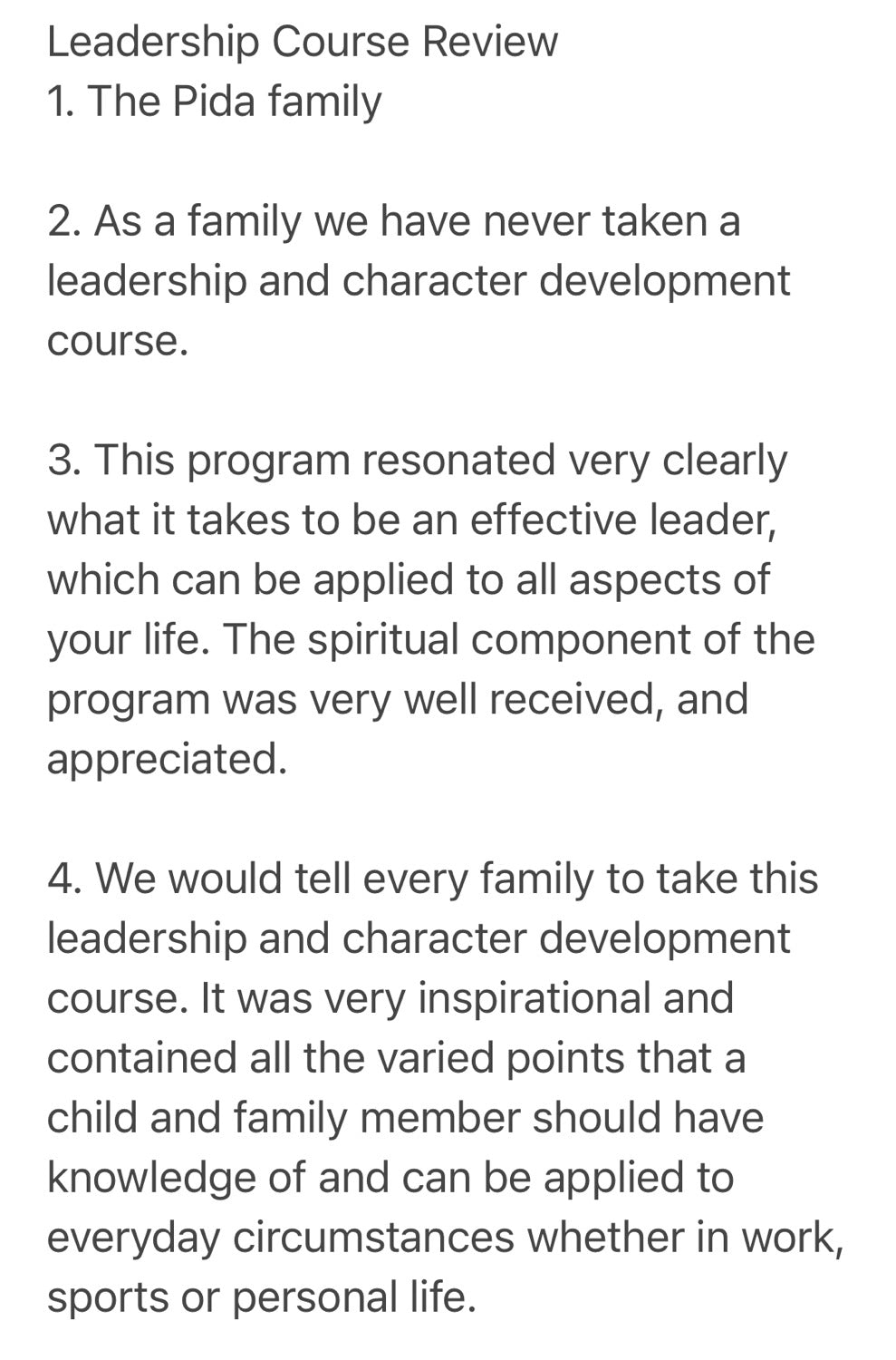 Goal Settling & Leadership Course